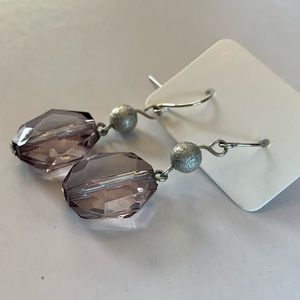 Purple crystal multifaceted Earrings